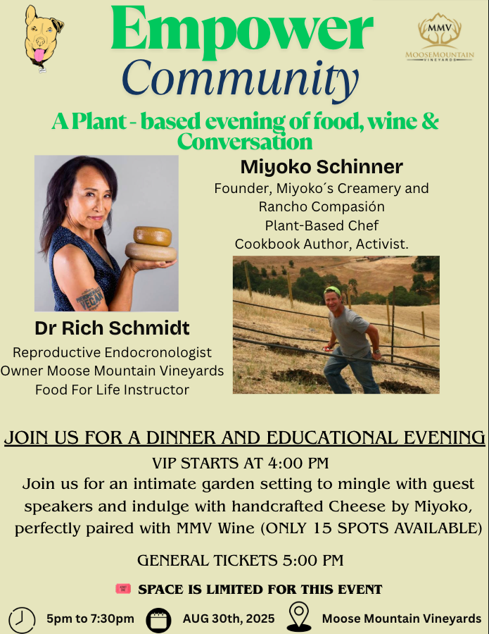 EMPOWER COMMUNITY WITH MIYOKO & MOOSE MOUNTAIN VINEYARDS